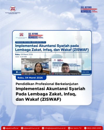 DORONG TATA KELOLA TRANSPARAN, IAI JATIM PERKUAT IMPLEMENTASI AKUNTANSI SYARIAH PADA LEMBAGA ZISWAF