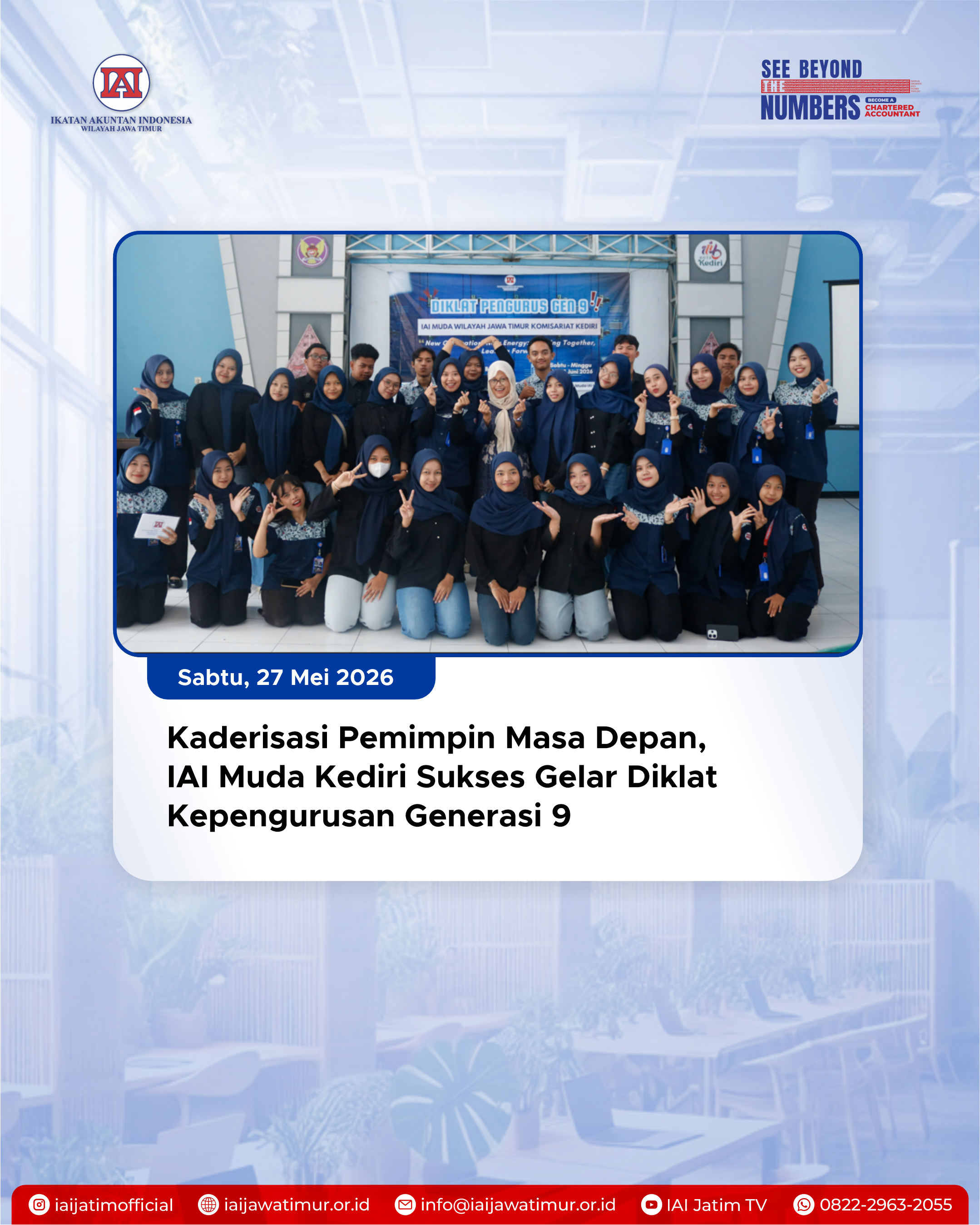 Kaderisasi Pemimpin Masa Depan, IAI Muda Kediri Sukses Gelar Diklat Kepengurusan Generasi 9